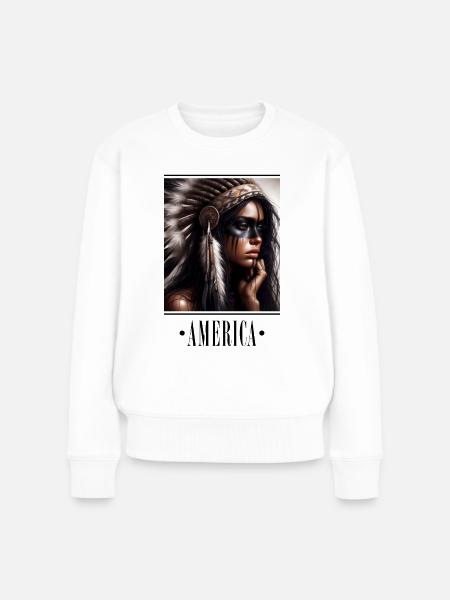 Club de la culture - Amérique 7 - Pull Premium bio Femme - blanc