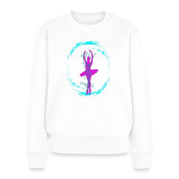 Danseuse de ballet - Pull Premium bio Femme - blanc - Devant - Julia (174cm)