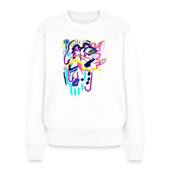 Abstrakte Kunst - Digital Fantasy - Frauen Premium Bio Pullover - Weiß - Vorne - Julia (174cm)
