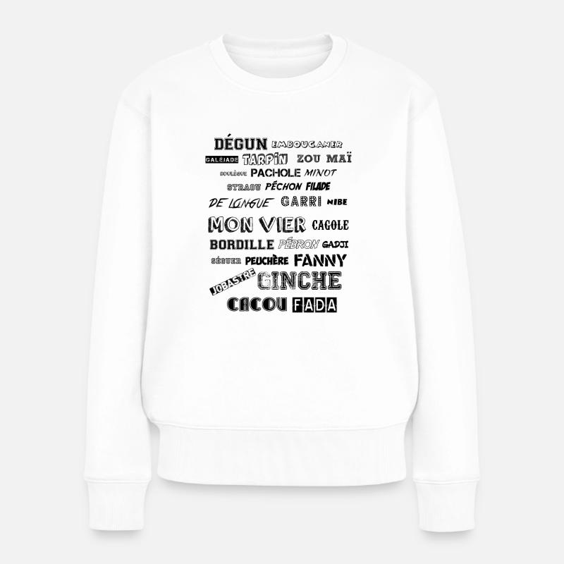 MARSEILLE-NOIR - Pull Premium bio Femme - blanc