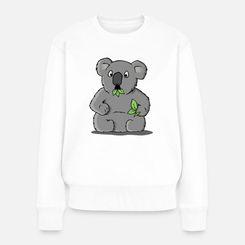 Erstaunter Koalabär - Pull Premium bio Femme - blanc