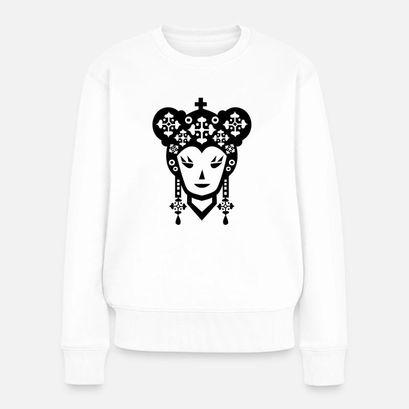 Head of Idol - Frauen Premium Bio Pullover - Weiß