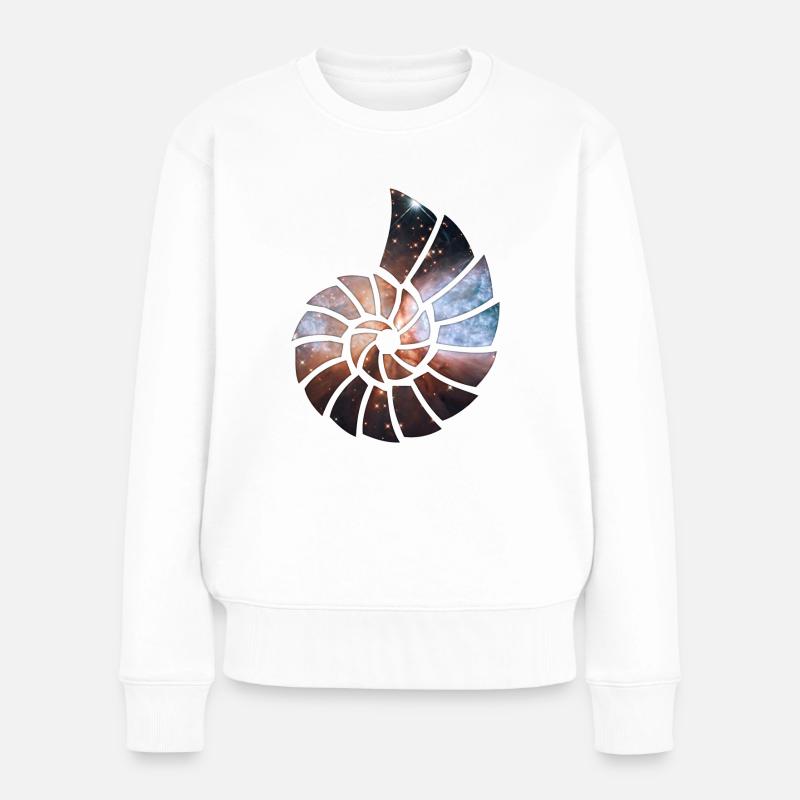 Kosmische Spirale - Frauen Premium Bio Pullover - Weiß