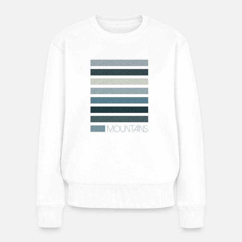Toutes les couleurs - Montagnes - Pull Premium bio Femme - blanc