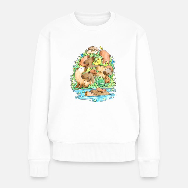 Capybara - Pull Premium bio Femme - blanc