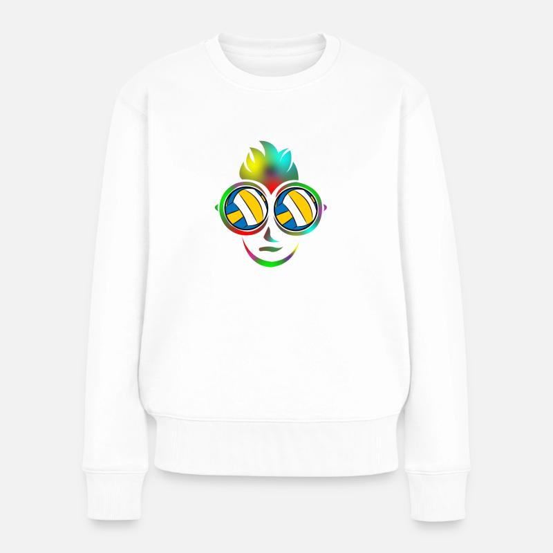 Volleyball Beachvolleyball Urlaub Strand Geschenk - Frauen Premium Bio Pullover - Weiß