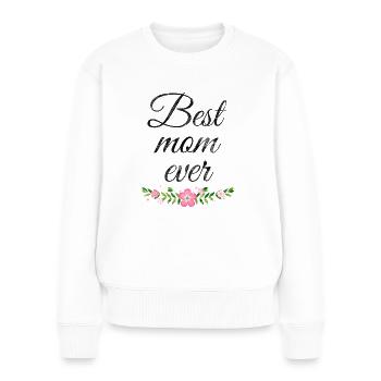 La meilleure maman jamais le jour de la meilleure maman cadeau mère - Pull Premium bio Femme - blanc - Devant - Julia (174cm)