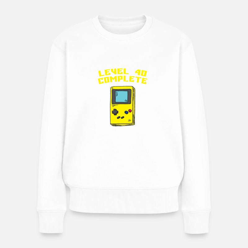 Level 40 Complete - Frauen Premium Bio Pullover - Weiß