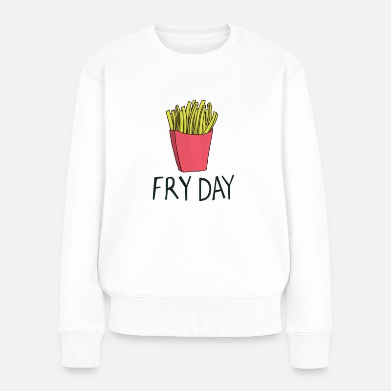 Fryday Pommestag vendredi - Pull Premium bio Femme - blanc