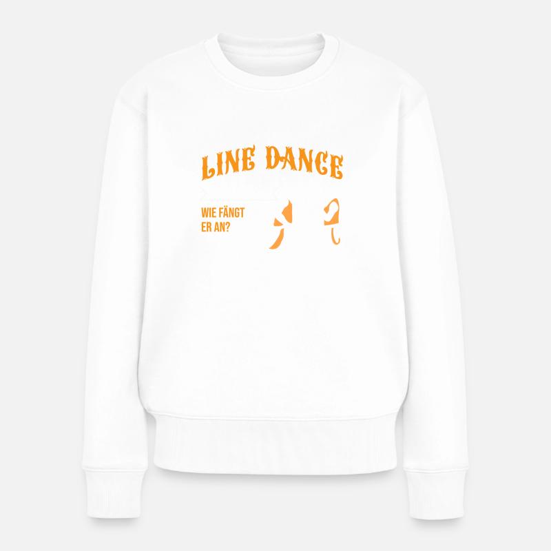 Fragen Im Line Dance Tanz Tänzer Tanzen Geschenk - Frauen Premium Bio Pullover - Weiß