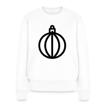 Boule de Noël - Pull Premium bio Femme - blanc - Devant - Julia (174cm)
