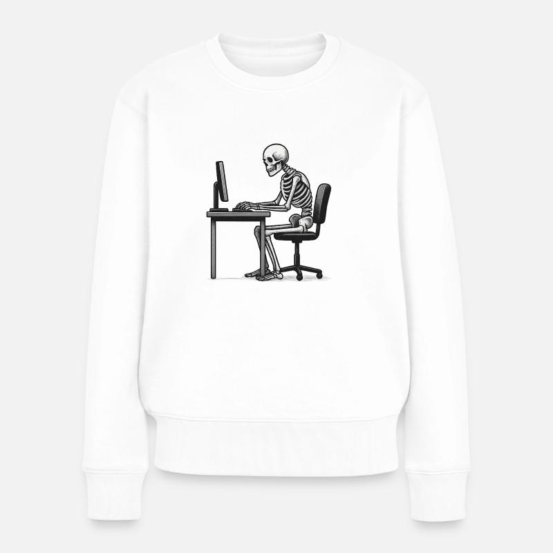 Totentanz - Frauen Premium Bio Pullover - Weiß