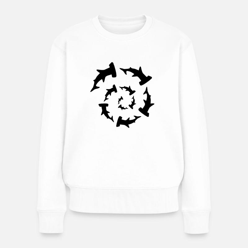 Haie 3 - Frauen Premium Bio Pullover - Weiß
