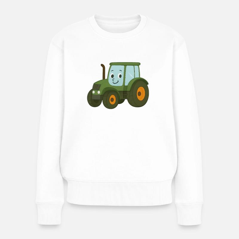 Tractor - Women's Premium Organic Jumper - white