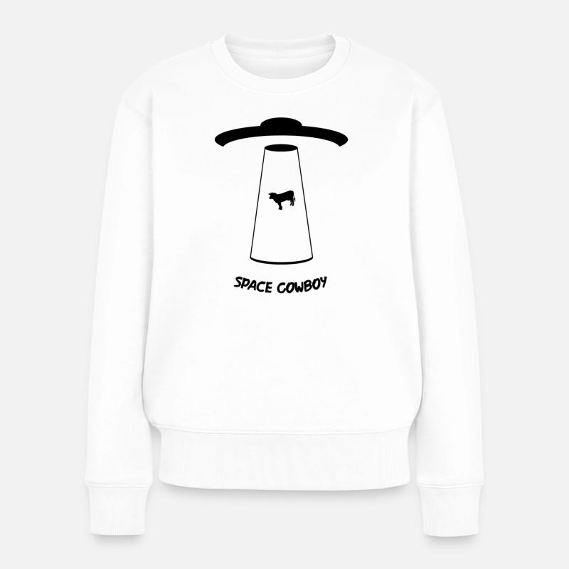 Space Cowboy - Frauen Premium Bio Pullover - Weiß