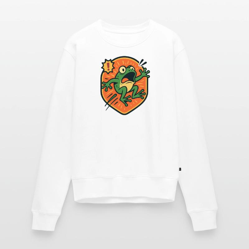 Panic Frog badge Women's Premium Organic Jumper