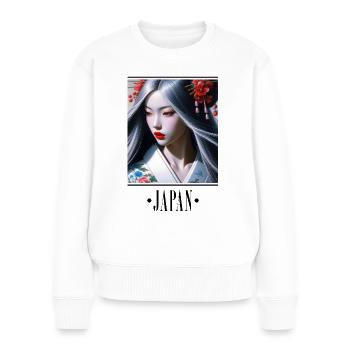 Culture Club - Asie - Japon 3 - Pull Premium bio Femme - blanc - Devant - Julia (174cm)