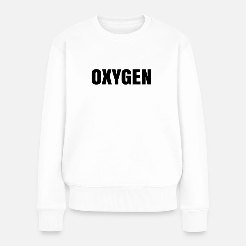 Sauerstoff - Frauen Premium Bio Pullover - Weiß