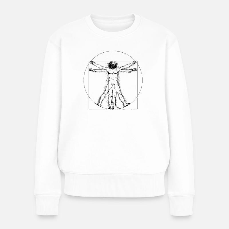 Vitruvian - Frauen Premium Bio Pullover - Weiß