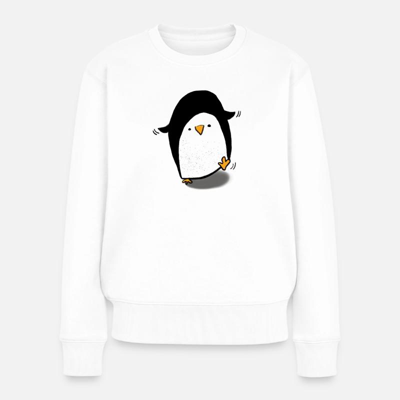 PINGUIN - JUST DANCE - Frauen Premium Bio Pullover - Weiß