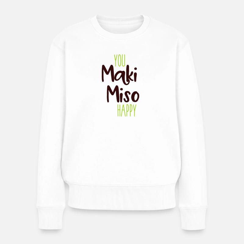 SUSHI - Frauen Premium Bio Pullover - Weiß
