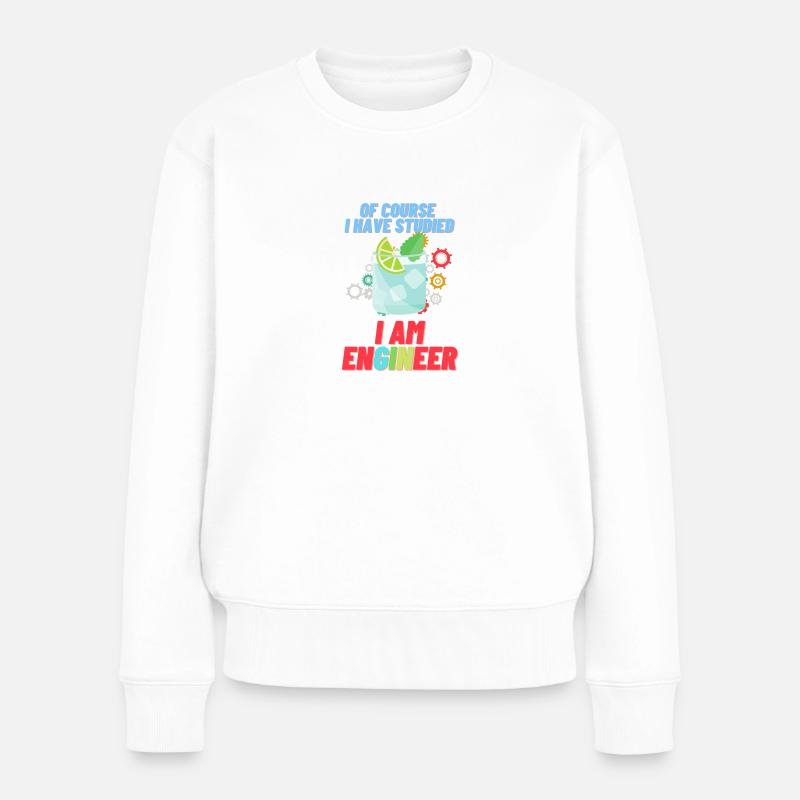 Je suis enGINeer | Gin - Pull Premium bio Femme - blanc