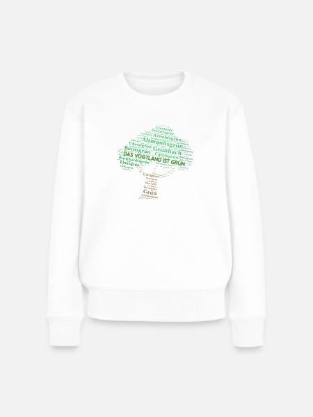 Vogtland Orte grün - Frauen Premium Bio Pullover - Weiß