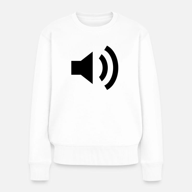Lautsprecher - Frauen Premium Bio Pullover - Weiß