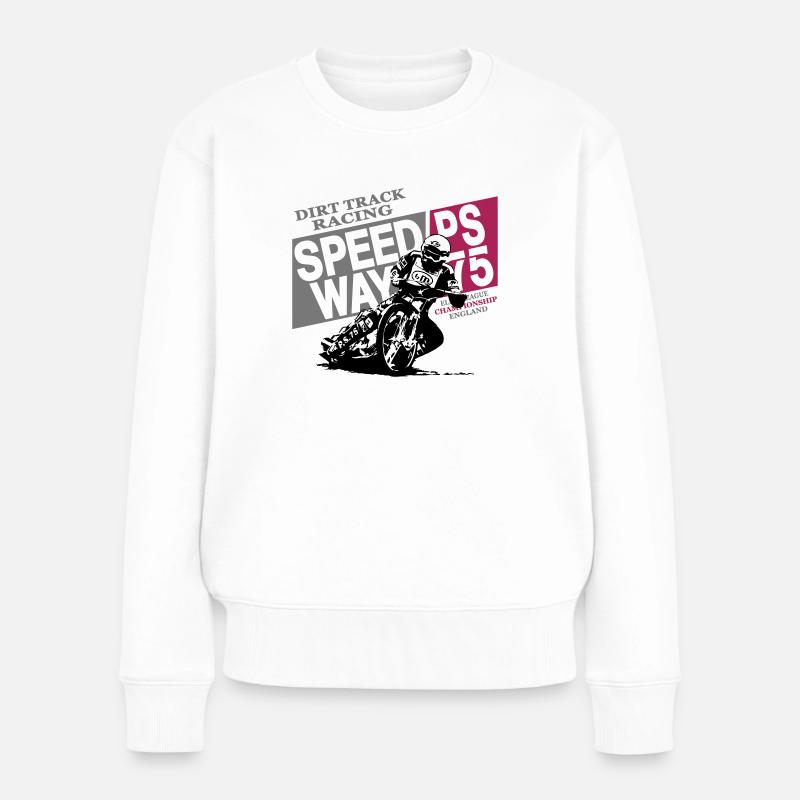 Speedway Racing - Frauen Premium Bio Pullover - Weiß