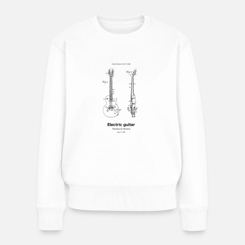 Electric guitar - Frauen Premium Bio Pullover - Weiß
