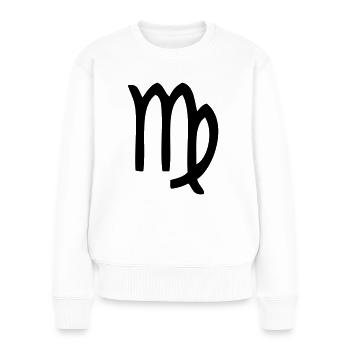 signe astrologique vierge - Pull Premium bio Femme - blanc - Devant - Julia (174cm)