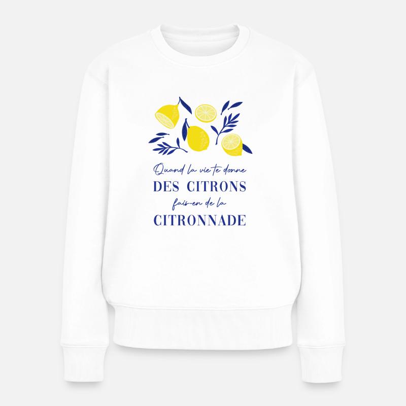 Citron, citronnade - Pull Premium bio Femme - blanc