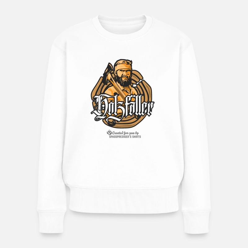 Holzfäller - Frauen Premium Bio Pullover - Weiß