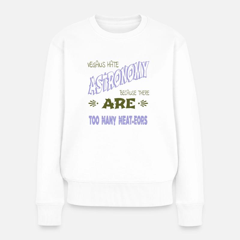 birthday present idea christmas planets - Frauen Premium Bio Pullover - Weiß
