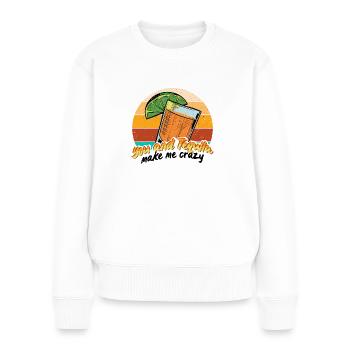 Tequila Alkohol Mexikanisch Mexiko Latino - Frauen Premium Bio Pullover - Weiß - Vorne - Julia (174cm)