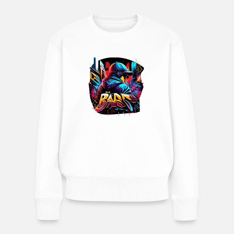 graffitti boy - Frauen Premium Bio Pullover - Weiß