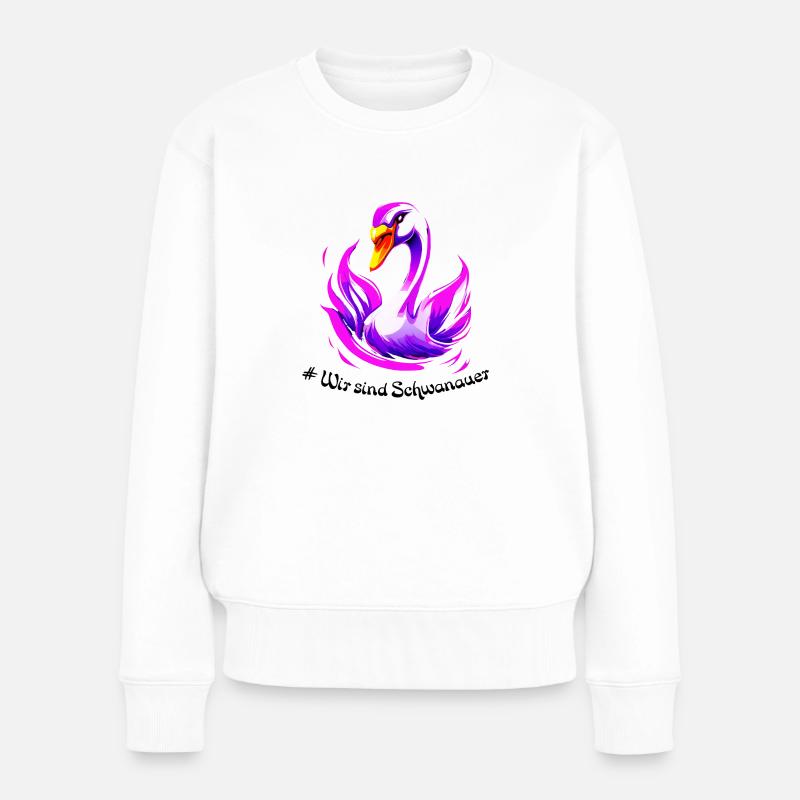 swan Schwanau - Frauen Premium Bio Pullover - Weiß