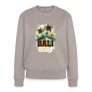 Vacances de voyage Bali 2024 - Pull Premium bio Femme - taupe - Devant - Julia (174cm)