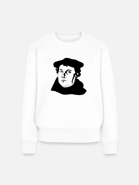 Luther - Frauen Premium Bio Pullover - Weiß