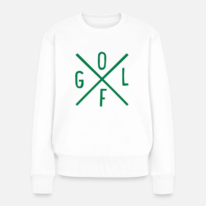 Golf - Frauen Premium Bio Pullover - Weiß