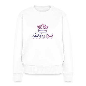 Child of God - Frauen Premium Bio Pullover - Weiß - Vorne - Julia (174cm)