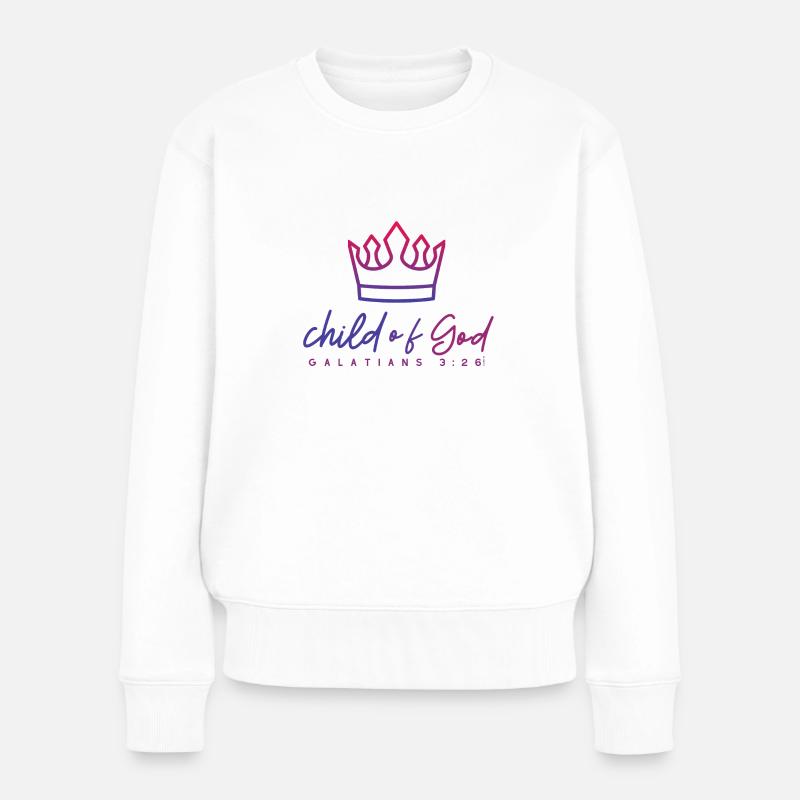 Enfant de Dieu - Pull Premium bio Femme - blanc
