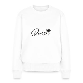 La Reine , Reine - Pull Premium bio Femme - blanc - Devant - Julia (174cm)
