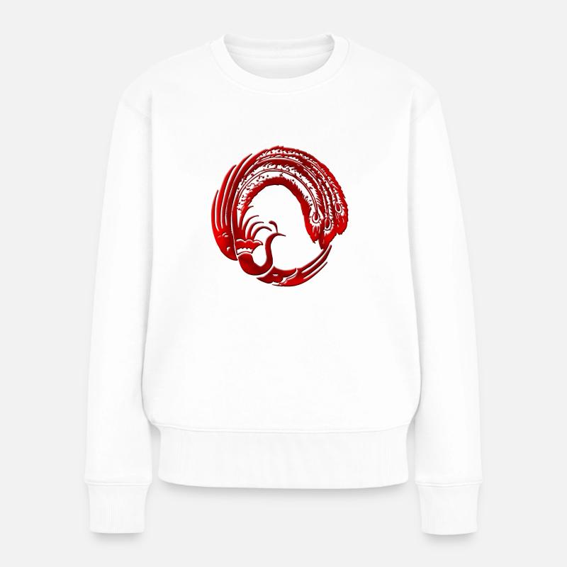 Phoenix - Frauen Premium Bio Pullover - Weiß