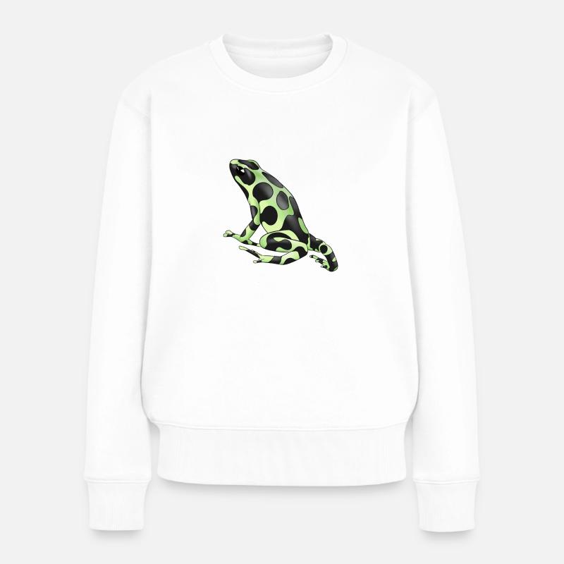 Grenouille de dard empoisonnée (Dendrobates auratus) - Pull Premium bio Femme - blanc