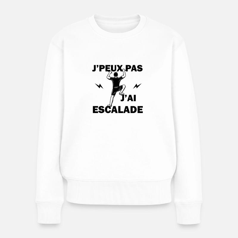 J'peux pas j'ai escalade - Pull Premium bio Femme - blanc