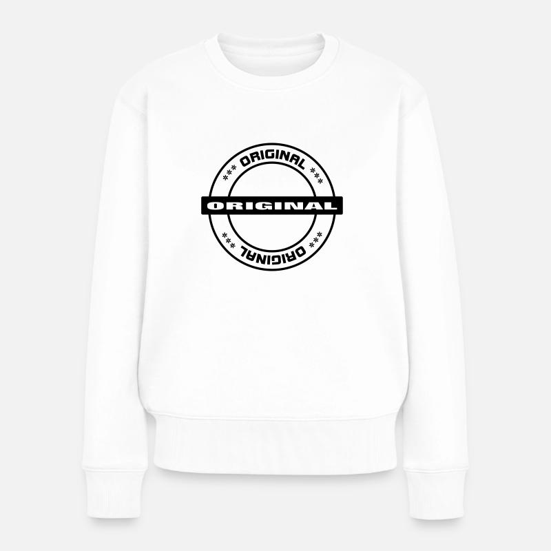 Original Stempel F - Frauen Premium Bio Pullover - Weiß