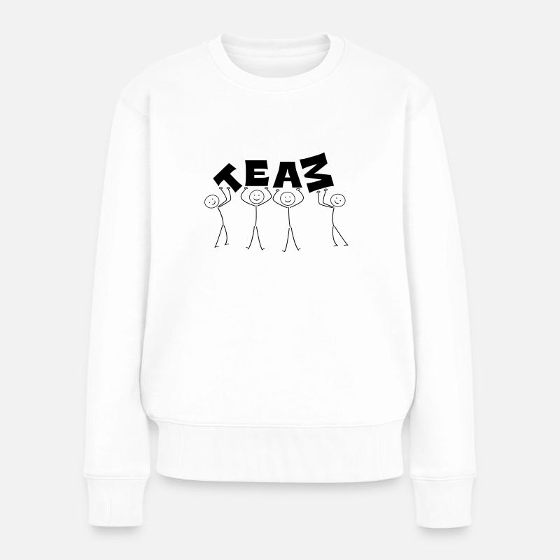 Team - Frauen Premium Bio Pullover - Weiß
