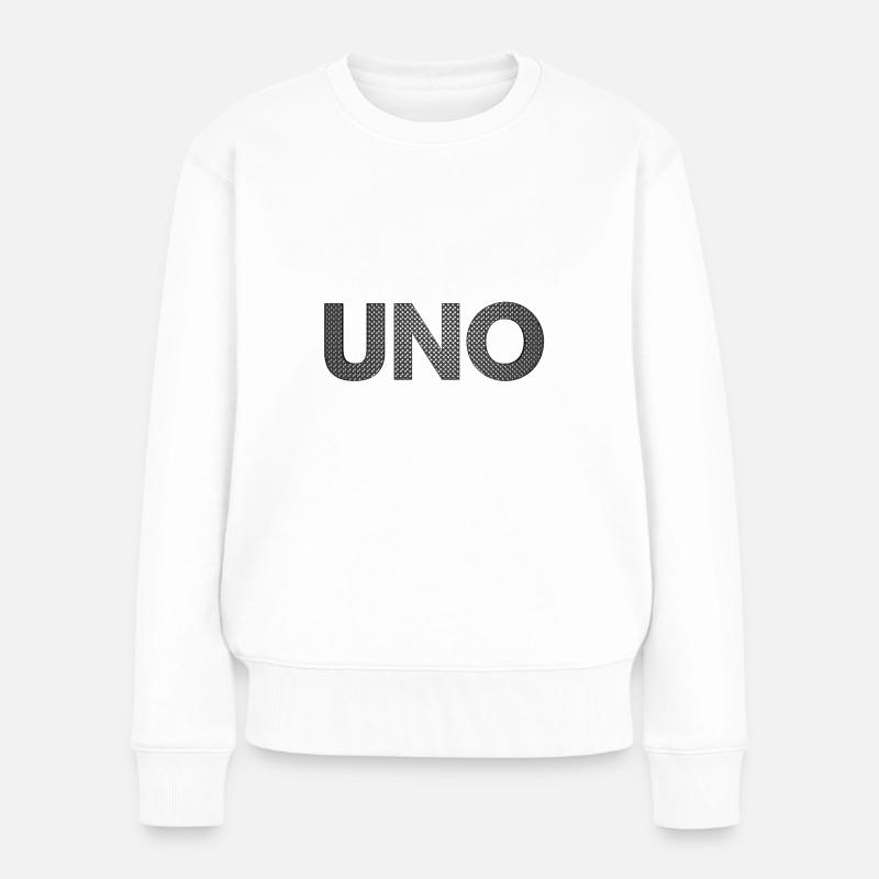 UNO - Frauen Premium Bio Pullover - Weiß