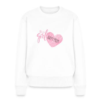 it´s a girl - Frauen Premium Bio Pullover - Weiß - Vorne - Julia (174cm)